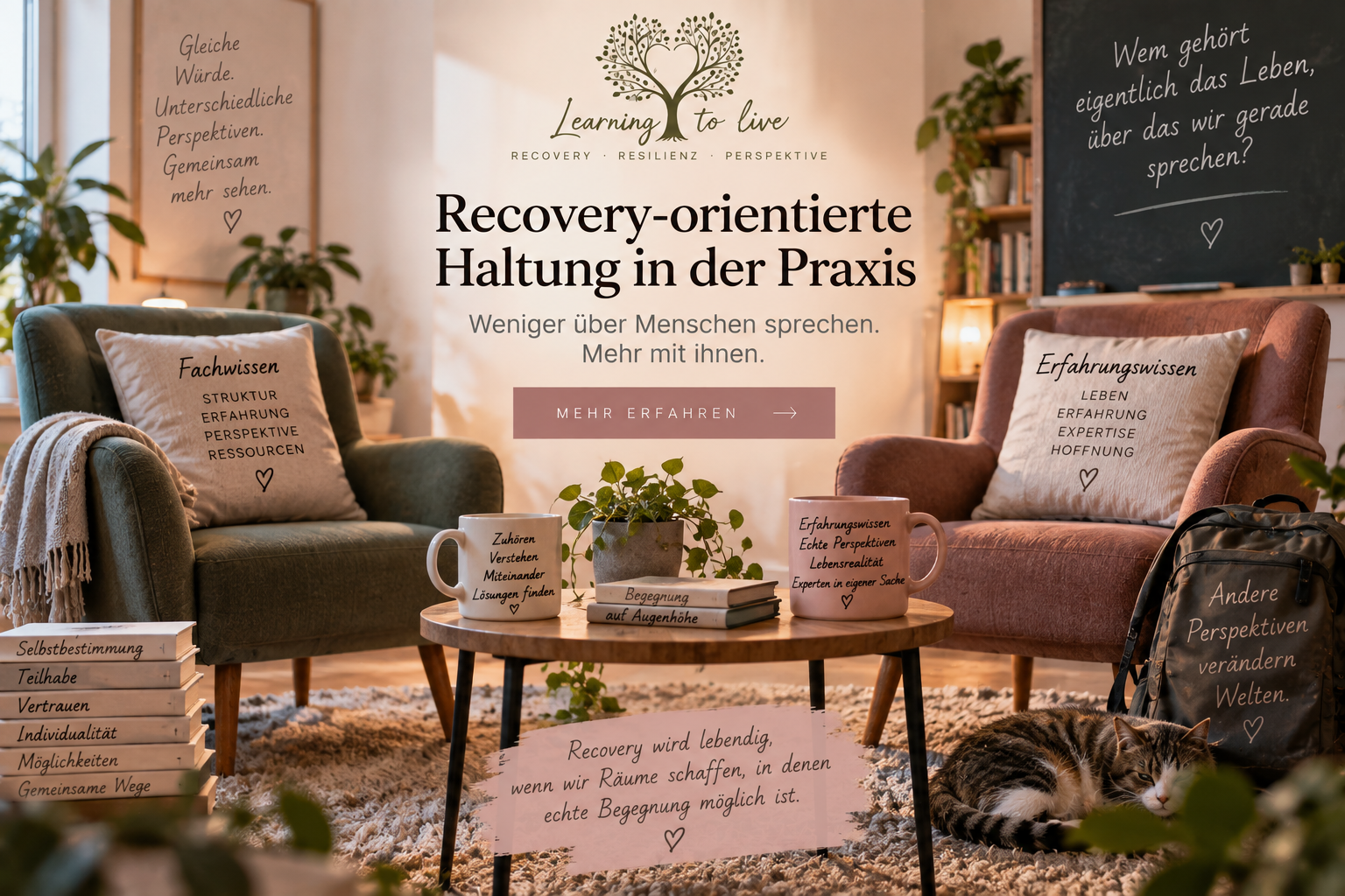 Recovery-orientierte Haltung – Fachwissen und Erfahrungswissen in Begegnung auf Augenhöhe